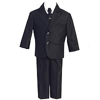 Boys Fashtion Solid Color Fit Suits Set Dress(Jacket+Vest+Pants+Tie)