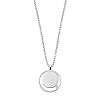 Katrine Silver- Tone Stainless Steel Pendant Necklace