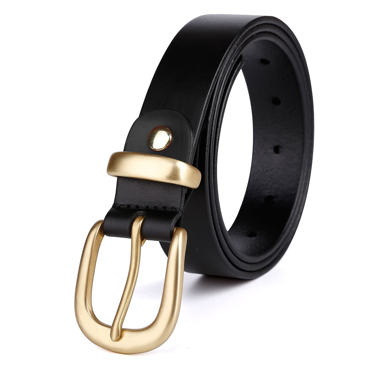 Women's belts silver hoop round buckle belt women's decorative jeans belt  versatile simple casual pants | Fruugo BH
