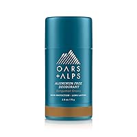 Oars + Alps Aluminum Free Deodorant for Men and Women, Dermatologist Tested and Made with Clean Ingredients, Travel Size, Bergamot Grove, 1 Pack, 2.6 Oz