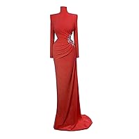 Full Covered Stretchy Satin Mermaid Prom Evening Shower Party Dress Celebrity Pageant Gala Gown