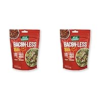 Fresh Gourmet Vegan Bacon-Less Bits - 3.5 oz Plant-Based Topping for Salads, Potatoes, Soups, and More | Soy-Free, Kosher, and Smoky Flavor | Resealable Pouch (Pack of 2)