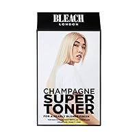 Champagne Super Toner Kit - Yellow Brass Removing, Color Depositing Formula For Champagne Blonde Base, For Blonde Hair & Post Bleached Hair, Vegan, Cruelty Free, Ammonia Free BLEACH LONDON Champagne Super Toner Kit - Yellow Brass Removing, Color Depositing Formula For Champagne Blonde Base, For Blonde Hair & Post Bleached Hair, Vegan, Cruelty Free, Ammonia Free