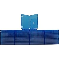 (50) Blue Game Cases - Compatible With Playstation 4 - 1 Disc Capacity - 14mm - #VGBR14PS4BL