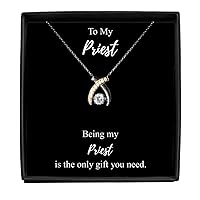Being My Priest Necklace Funny Present Idea Is The Only Gift You Need Sarcastic Joke Pendant Gag Sterling Silver Chain With Box