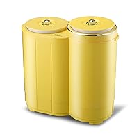 Compact Semi-Automatic Mini Double Barrel Washing Machine with Dry Dehydration Ultra-Quiet Energy-Saving Can Be Timed 3 Kg Washing Capacity
