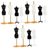 ERINGOGO 12 Pcs Mannequin Stand Doll Model Cloth Stand Maniquin Body with Stand Small House Accessory Dress Forms for Sewing Doll Display Holder Doll Body Stand Modeling Plastic Cloth Shelf