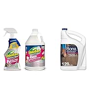 OdoBan Pet Solutions Neutral pH Floor Cleaner Concentrate, 1 Gallon, and Oxy Stain Remover, 32 Ounce Spray & Bona Hardwood Floor Cleaner Refill - 128 fl oz - Unscented - Refill for Bona Spray Mops