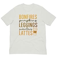 Bonfire Pumpkins Leggings Sweaters Lattes Vintage Fall Season Tee Shirt