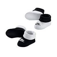 Nike Baby`s Futura Booties 2 Pack (Black(NN0048-023)/White, 0-6 Months)
