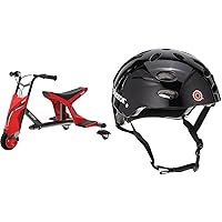 Razor Drift Rider - Red/Black - FFP & V-17 Youth Multi-Sport Helmet, Gloss Black