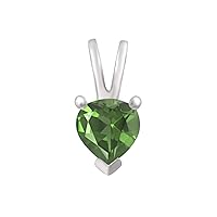 Multi Choice Your Gemstone 1.25 Ctw 925 Sterling Silver Solitaire Women Pendant