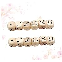 10pcs Wooden Dice Six Sided Dice Backgammon Wooden Dice Classic Dice Game Dice Gifts for Adults Wooden