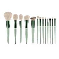 GMOIUJ Makeup Brushes Set-The Matcha Green 13pcs Brushes Foundation Powder Blush Fiber Beauty Pens Make Up Tool