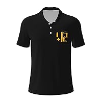 Pittsburgh Skyline 412 Men’s Polo Shirts Casual Polo Shirts for Men