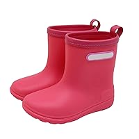 Baby Kids Easy On Rain Shoes Boots For Toddler Little Kid Short Rain Boots Lightweight Winter Boots for Boys Size 4
