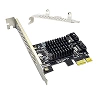 Sata PCIe Adapter 2 Ports PCI Express 3.0 X1 to Sata III Controller Expansion Card Adapter Video Card Extender PCIE to 3.0