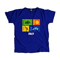 Italy Seasons Unisex T-Shirt (Royal Blue)