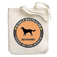 Hovawart Wiggle Butts Club Pin Canvas Tote Bag 10.5