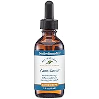 NativeRemedies Gout-Gone - Natural Homeopathic Formula for The Joint Swelling, Redness and Discomfort of Gout - 59 mL