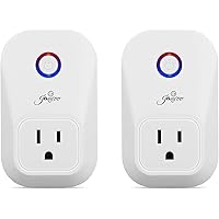Mini Smart Plug,WiFi Outlet Socket Remote Control,Compatible with Alexa and Google Home,10Amp,Overload Protection,No Hub Required,ETL Listed,FCC Certified （2 Pack）