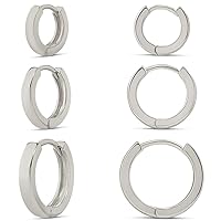 Amazon Essentials 14K Gold or Sterling Silver Plated Hoop Set