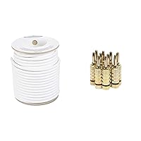 Amazon Basics 12-Gauge Speaker Wire Cable with Monoprice Gold Plated Banana Plugs