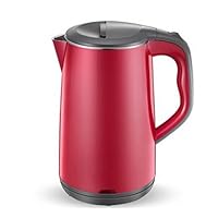 Kettles, Stainless Steel Tea Kettle, 1500W Fast Boilicordless Water Kettle, Hot Water Kettle Tea Heater 2L with Auto Shut-Off, for Coffee, Tea, Beverages/Red/18 * 18 * 23Cm