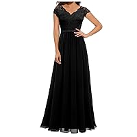 Wedding Guest Dresses for Women Lace Cape Sleeve V Neck Cocktail Dresses Empire Waist Sheer Mesh Flared Maxi Dress Ball Gown