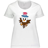 inktastic Memorial Day Baby Eagle with Patriotic Hat Women's Plus Size T-Shirt