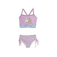 PattyCandy Little/Toddler Girls Girly Swimwear Unicorn Princess Rainbows Kids Tankini Swimsuit Bikini Set