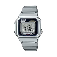 Casio Unisex Adult Digital Quartz Watch with Stainless Steel Strap 4.54953E+12, silver, Bracelet