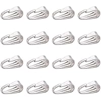 CHGCRAFT 100pcs 8x3mm 304 Stainless Steel Snap Bail Hook Pinch Clip Pendant Charms Clasps Chain Connector for Neckalce Bracelet Jewelry DIY Craft Making