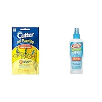 Cutter All Family Mosquito Wipes + Cutter All Family Insect Repellent | Mosquito and Insect Repellents