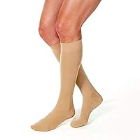 Jobst Relief Medical Legwear Compression Stockings, Knee High, Closed Toe, Beige, 20-30 mmHg, X-Large