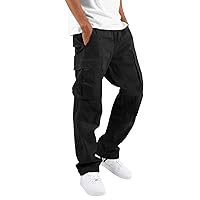 Mens Outdoor Zip Cargo Pant Hat Multi Woven Pocket Foot Rope Solid Pants Street Cargo Tie Cargo Pants Little Boy