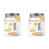 Isopure Whey Protein Isolate Infusions, Pineapple Orange Banana and Citrus Lemonade Flavors, 16 Servings Each