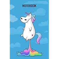 Unicorn Art Notebook- Cute Unicorn On Pink Glitter Effect Background, Large Blank Sketchbook For Girls 1: Notebook Planner - 6x9 inch Daily Planner ... Do List Notebook, Daily Organizer, 114 Pages
