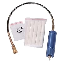 TUXING 4500Psi Pcp Hand Pump Air Filter, Pcp Air Compressor Oil Water Filter with Female Soft Hose and Male Quick Connector for High Pressure Air Compressor Pump 30Mpa Blue