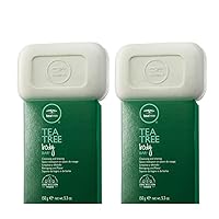 Tea Tree Body Bar Soap with Tea Tree + Parsley Flakes, Deep Cleans + Exfoliates, For All Skin Types