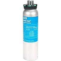 MSA 10048280 Calibration Cylinder, Aluminium Gas Bottle, 34 Liter, 1.45% CH4, 15% O2, 60 PPM CO, 20 PPM H2S, Galaxy GX2 System Test Stand Compatible, Multi-Use Air Tank