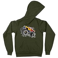 Truck Kids' Sponge Fleece Hoodie - Monster Truck Hoodie - Graphic Hoodie