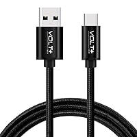 PRO USB Type-C Braided Cable Compatible with Your LG LM-K500UM at Full 65 Watt Charging and 5Gbps Data Transfer Speeds [ 1.5M/5Ft Long]