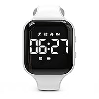 Non-Bluetooth Led Fitness Tracker Watch,Digital Pedometer Watch,with Step Counting/ Distance/ Calories/Stopwatch/Alarm Clock, Great Gift for Kids Teens Girls Boys Xmas