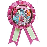 Amscan Hippie Chick Birthday Party Confetti Pouch Award Ribbon (1 Piece), 5