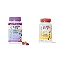 SmartyPants Organic Toddler Multivitamin Gummies: Probiotics, Omega 3 (ALA) & Kids Multivitamin Gummies, Sugar Free: Omega 3 (ALA), Vitamin D3, C, Vitamin B12