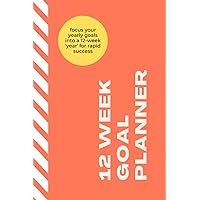 12 Week Year Productivity Planner: Achieve Year Goals 4 Times Faster - Reach Goal in 12 Weeks instead of 12 Months - Guided Workbook, Business Or Personal Life