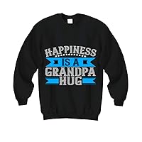 Grandpa Sweatshirt- Happiness is a Grandpa Hug - Black