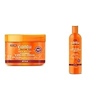 Cantu Moisturizing Curl Activator Cream with Shea Butter for Natural Hair, 12 fl oz & Coconut Curling Cream with Shea Butter for Natural Hair, 12 oz (Packaging May Vary)
