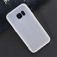Samsung Galaxy S7 Case, Scratch Resistant Soft TPU Back Cover Shockproof Silicone Gel Rubber Bumper Anti-Fingerprints Full-Body Protective Case Cover for Samsung Galaxy S7 (White)
